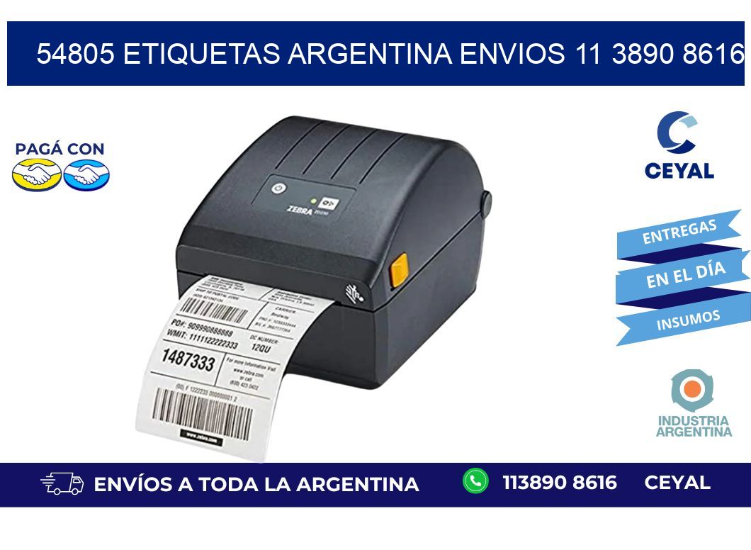 54805 ETIQUETAS ARGENTINA ENVIOS 11 3890 8616