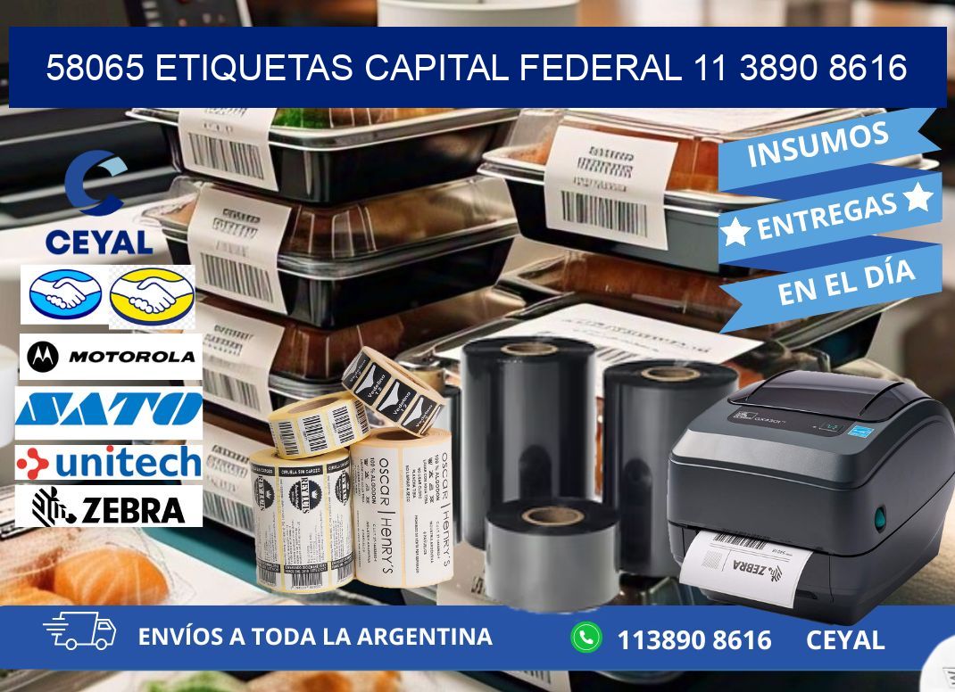 58065 ETIQUETAS CAPITAL FEDERAL 11 3890 8616