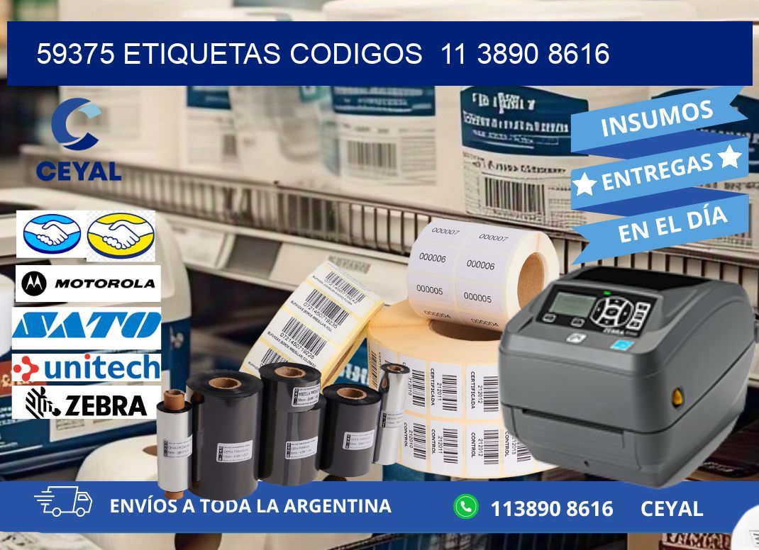 59375 ETIQUETAS CODIGOS  11 3890 8616