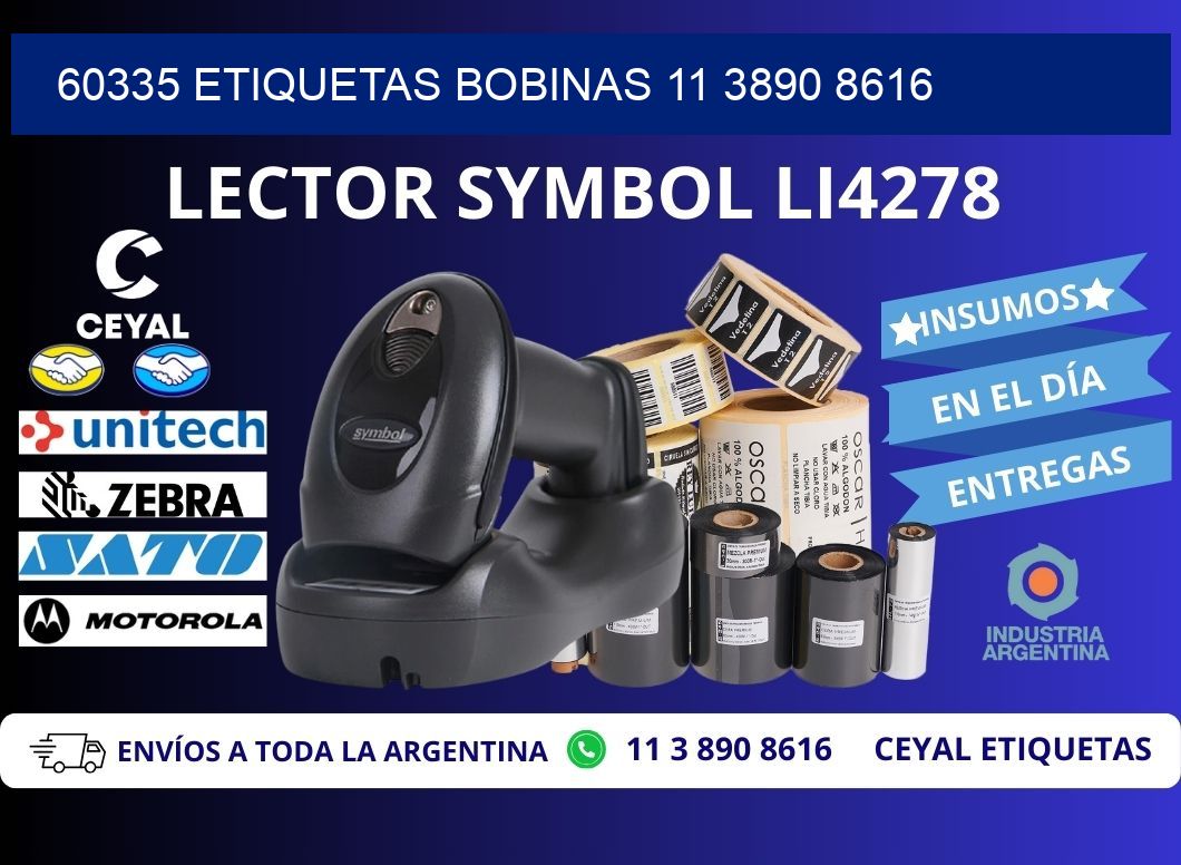 60335 ETIQUETAS BOBINAS 11 3890 8616