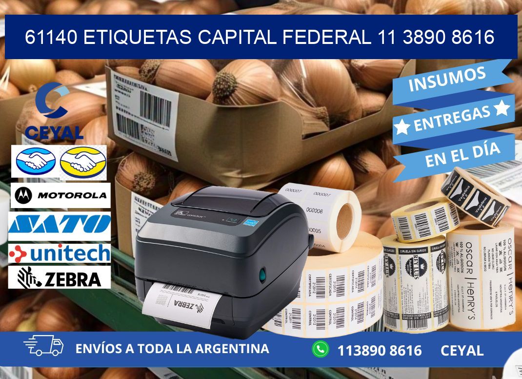 61140 ETIQUETAS CAPITAL FEDERAL 11 3890 8616