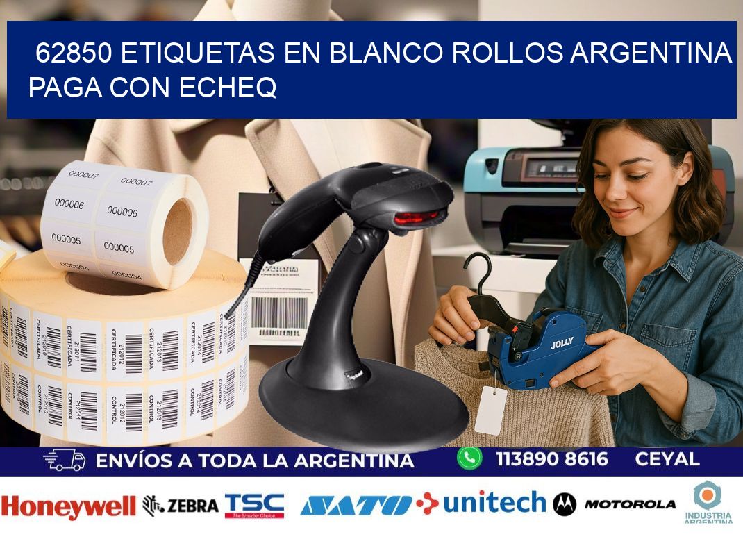62850 ETIQUETAS EN BLANCO ROLLOS ARGENTINA PAGA CON ECHEQ