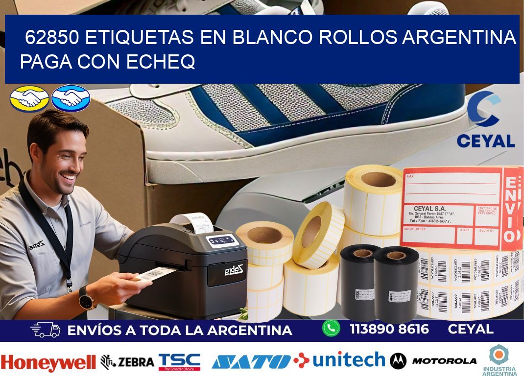 62850 ETIQUETAS EN BLANCO ROLLOS ARGENTINA PAGA CON ECHEQ