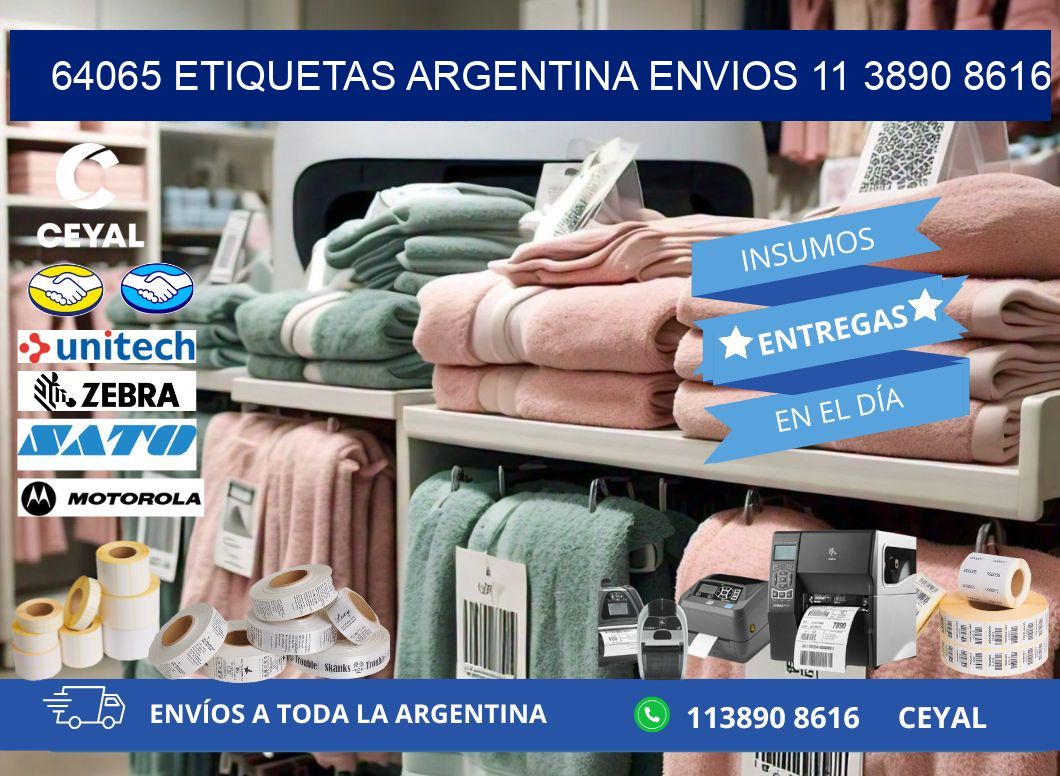 64065 ETIQUETAS ARGENTINA ENVIOS 11 3890 8616