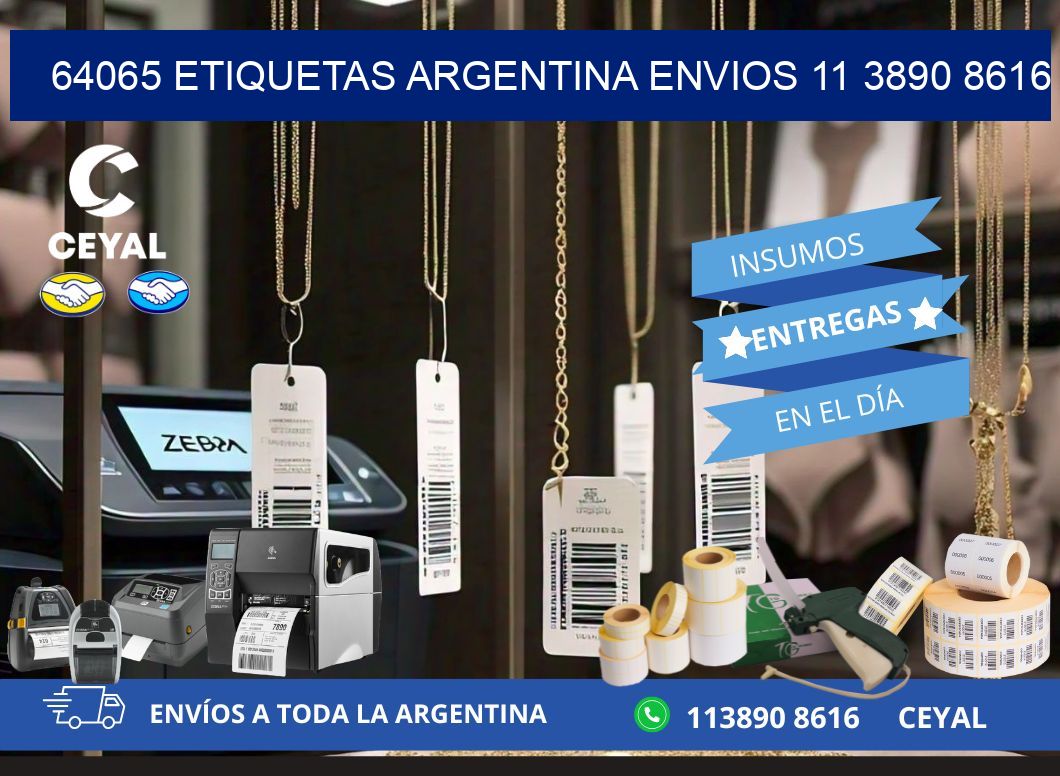 64065 ETIQUETAS ARGENTINA ENVIOS 11 3890 8616