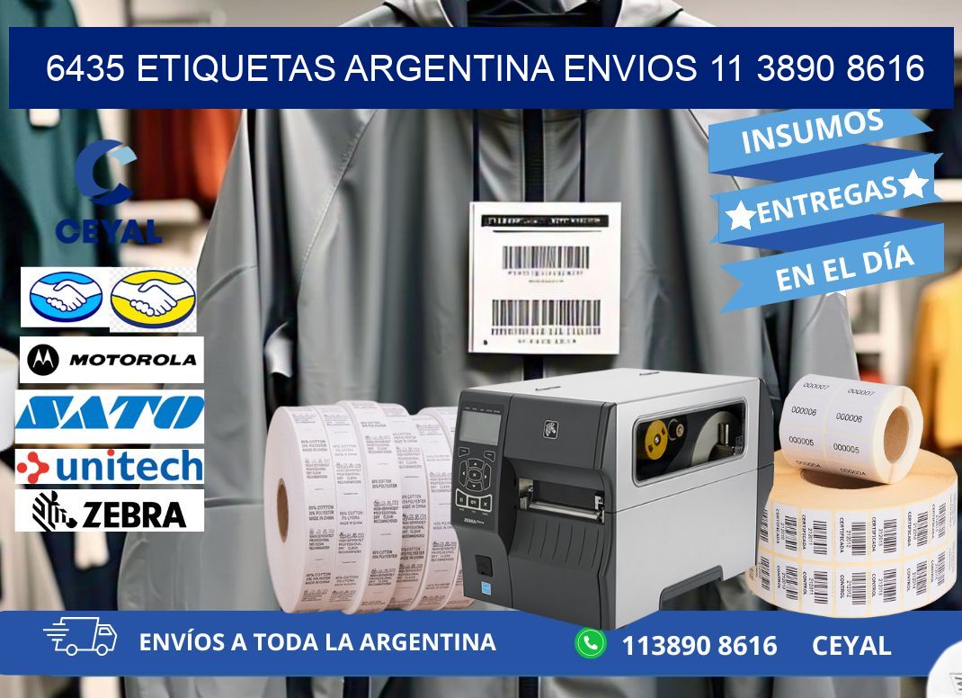 6435 ETIQUETAS ARGENTINA ENVIOS 11 3890 8616