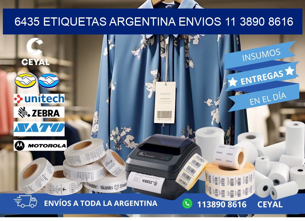 6435 ETIQUETAS ARGENTINA ENVIOS 11 3890 8616