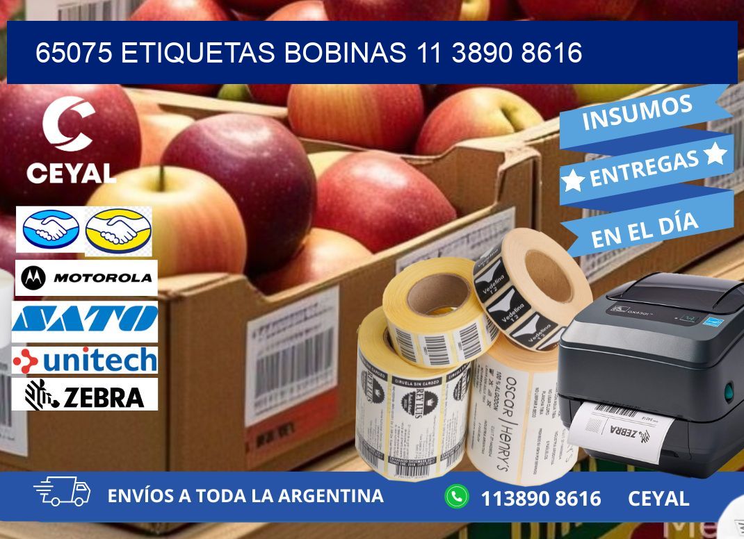 65075 ETIQUETAS BOBINAS 11 3890 8616