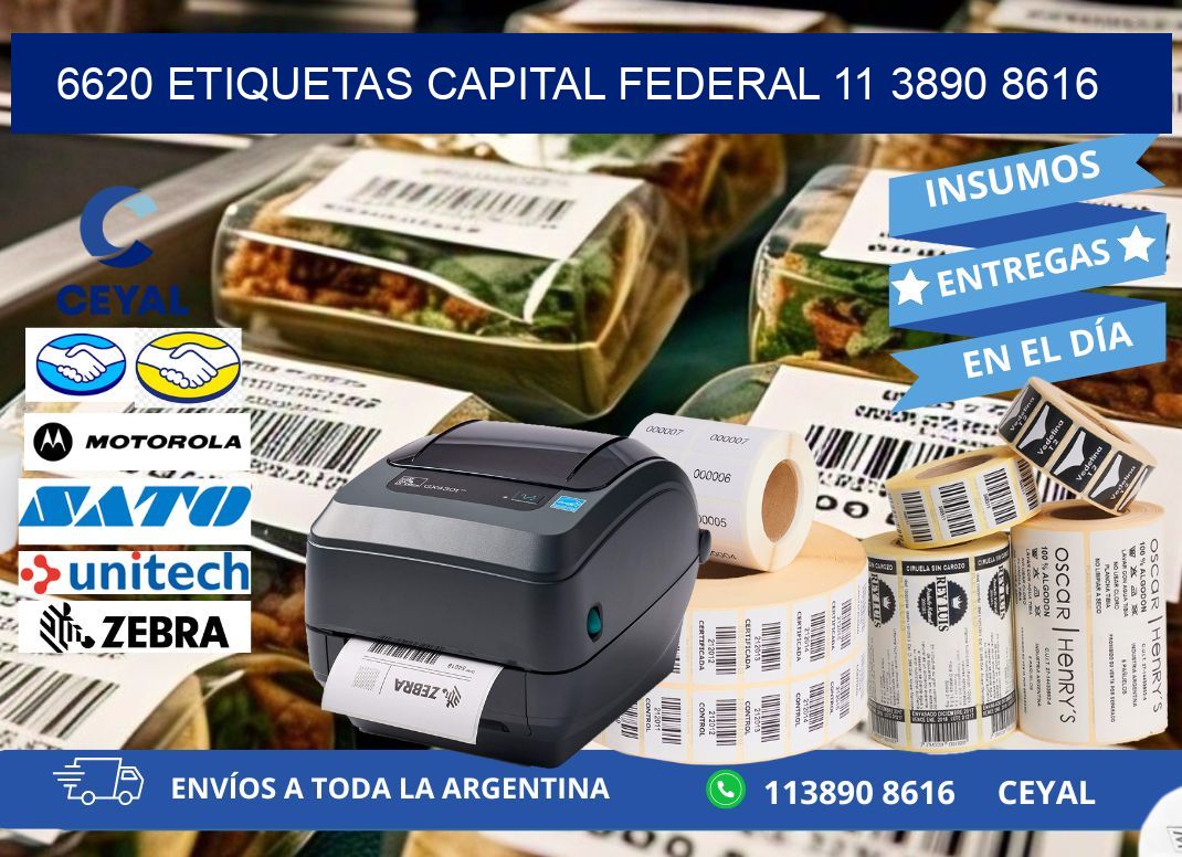 6620 ETIQUETAS CAPITAL FEDERAL 11 3890 8616