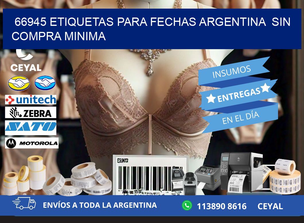 66945 ETIQUETAS PARA FECHAS ARGENTINA  SIN COMPRA MINIMA