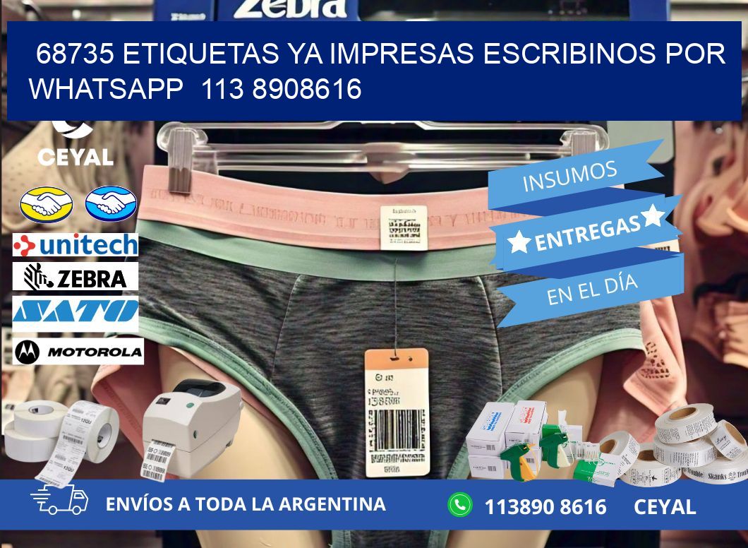 68735 ETIQUETAS YA IMPRESAS ESCRIBINOS POR WHATSAPP  113 8908616