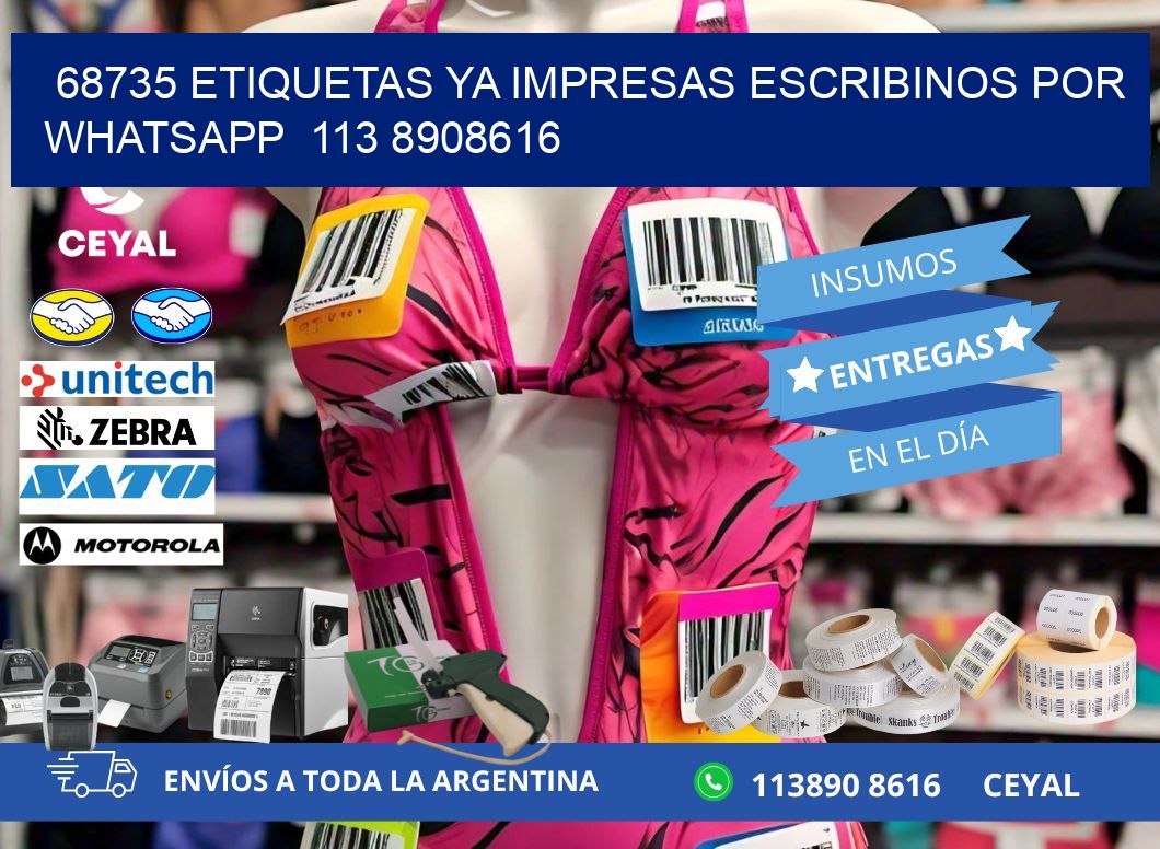 68735 ETIQUETAS YA IMPRESAS ESCRIBINOS POR WHATSAPP  113 8908616