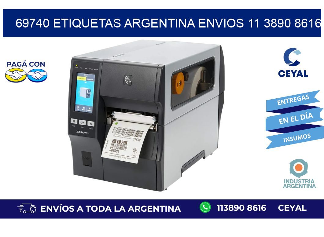 69740 ETIQUETAS ARGENTINA ENVIOS 11 3890 8616