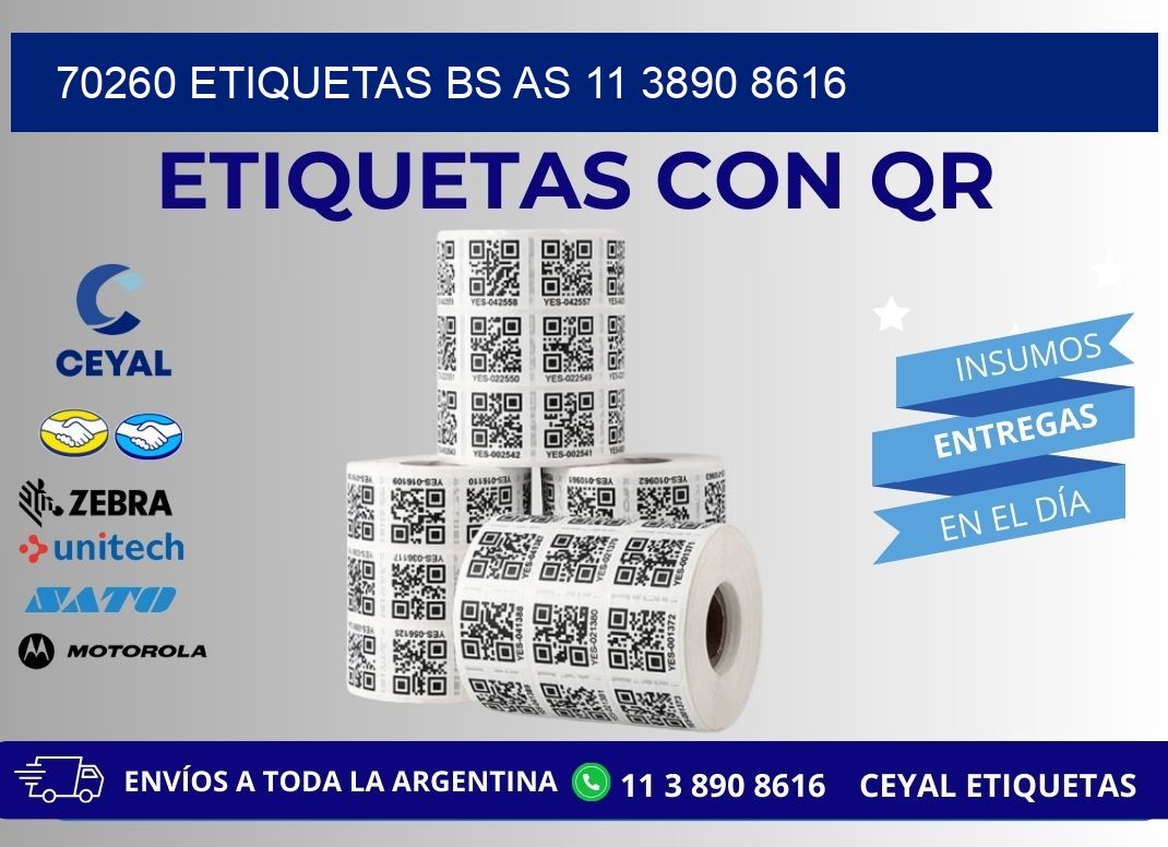 70260 ETIQUETAS BS AS 11 3890 8616