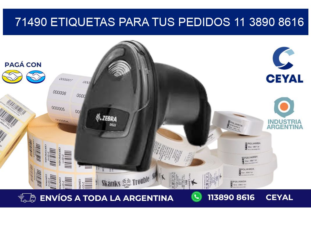 71490 ETIQUETAS PARA TUS PEDIDOS 11 3890 8616