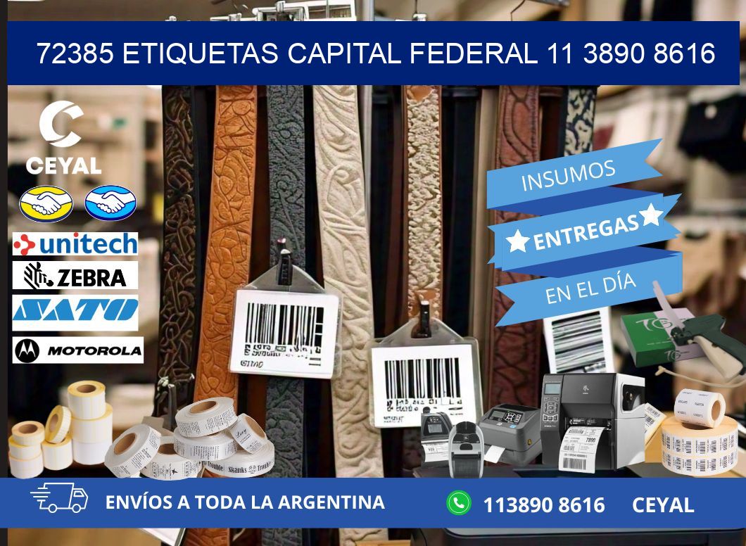 72385 ETIQUETAS CAPITAL FEDERAL 11 3890 8616