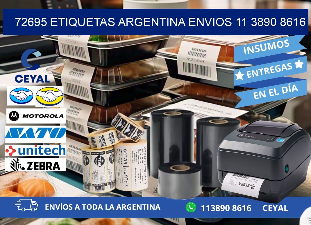 72695 ETIQUETAS ARGENTINA ENVIOS 11 3890 8616
