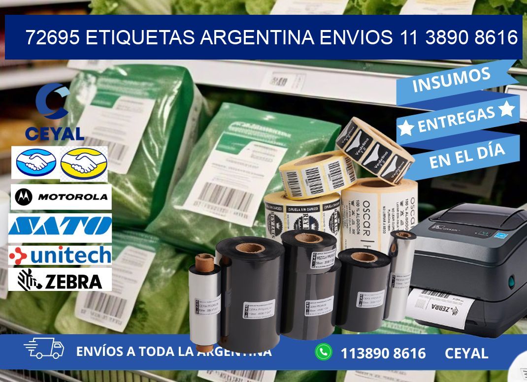 72695 ETIQUETAS ARGENTINA ENVIOS 11 3890 8616