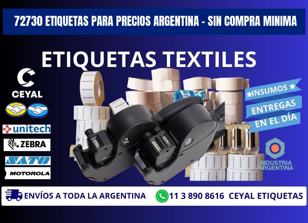 72730 ETIQUETAS PARA PRECIOS ARGENTINA - SIN COMPRA MINIMA
