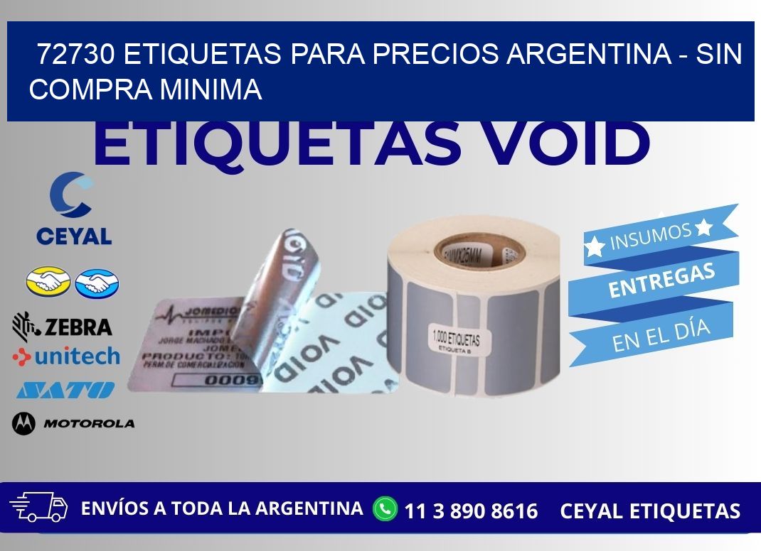 72730 ETIQUETAS PARA PRECIOS ARGENTINA - SIN COMPRA MINIMA