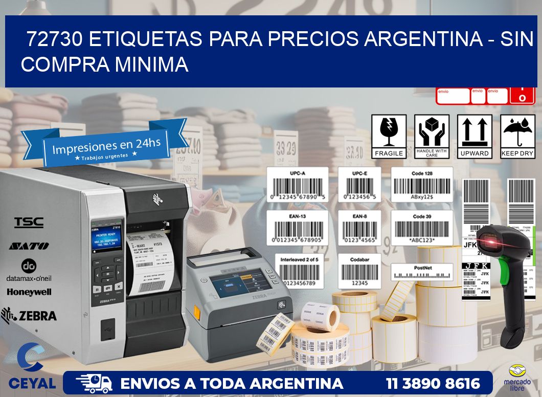 72730 ETIQUETAS PARA PRECIOS ARGENTINA - SIN COMPRA MINIMA