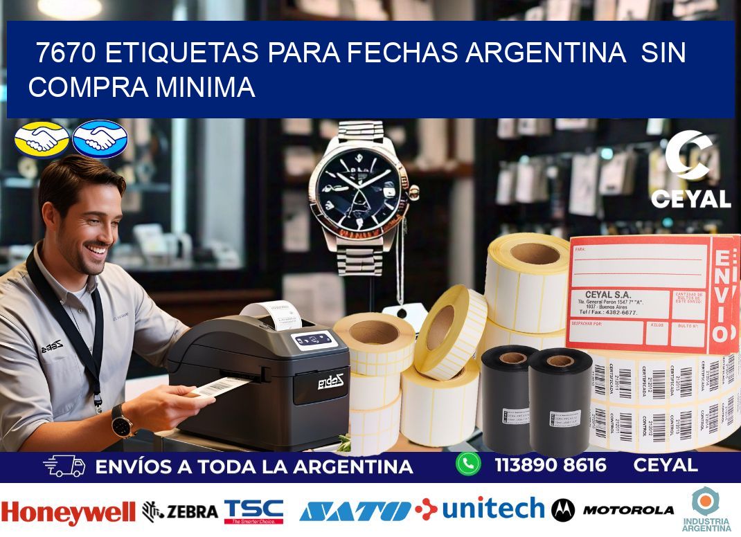7670 ETIQUETAS PARA FECHAS ARGENTINA  SIN COMPRA MINIMA