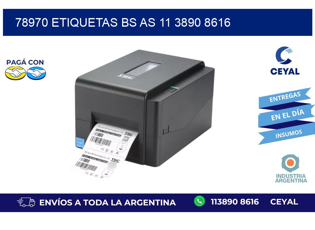 78970 ETIQUETAS BS AS 11 3890 8616