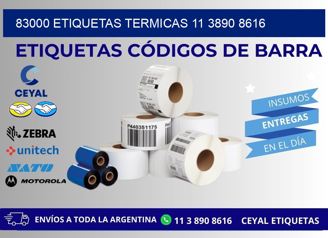 83000 ETIQUETAS TERMICAS 11 3890 8616
