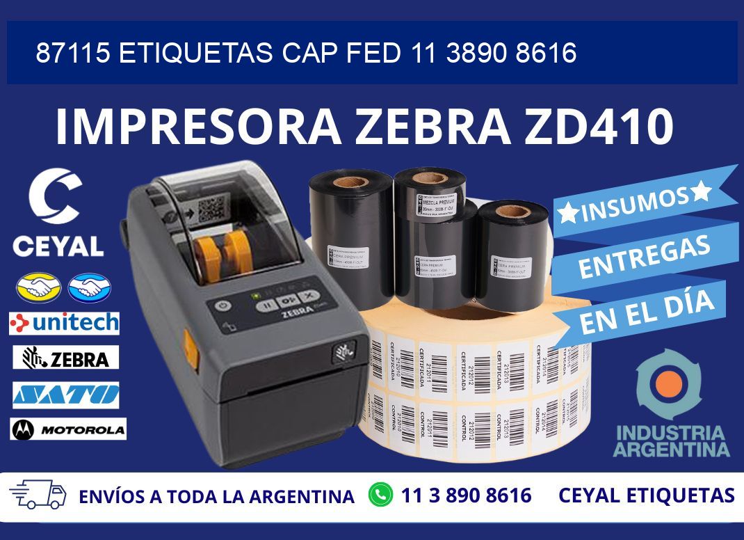 87115 ETIQUETAS CAP FED 11 3890 8616