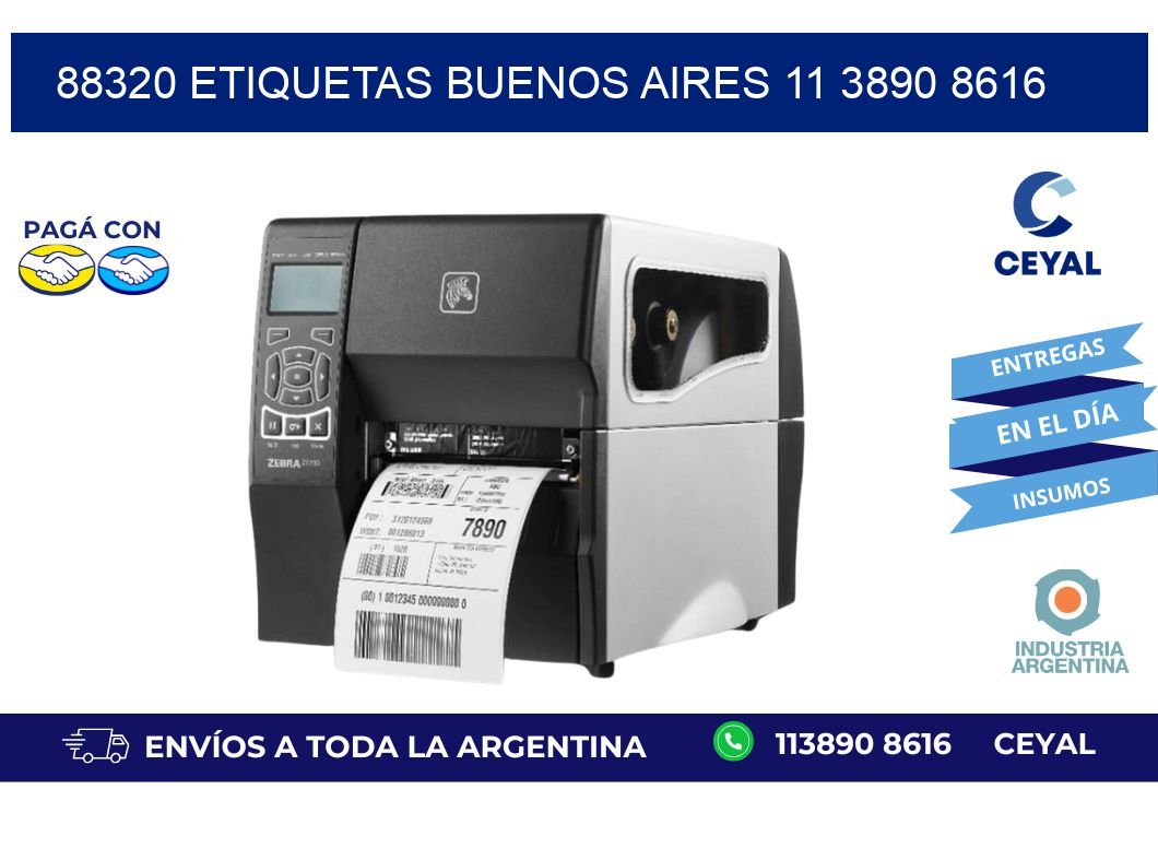 88320 ETIQUETAS BUENOS AIRES 11 3890 8616