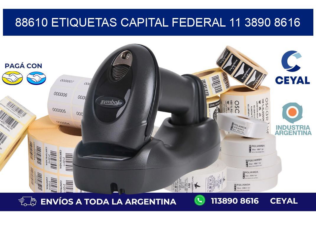 88610 ETIQUETAS CAPITAL FEDERAL 11 3890 8616