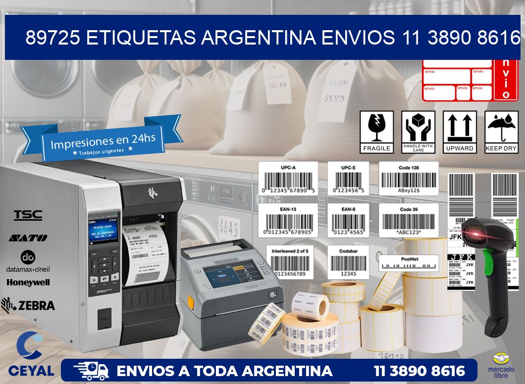 89725 ETIQUETAS ARGENTINA ENVIOS 11 3890 8616