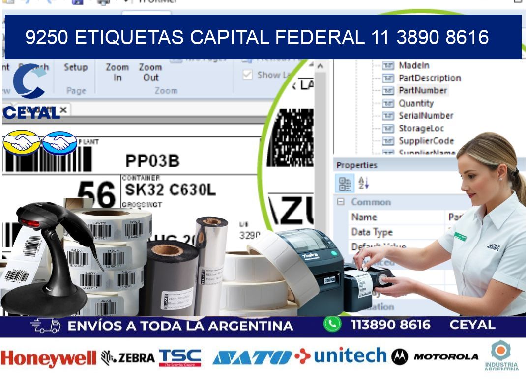 9250 ETIQUETAS CAPITAL FEDERAL 11 3890 8616