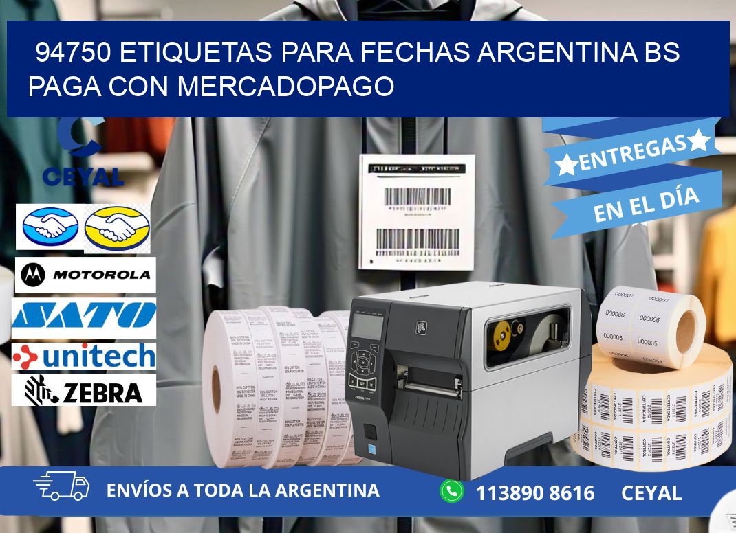 94750 ETIQUETAS PARA FECHAS ARGENTINA BS PAGA CON MERCADOPAGO