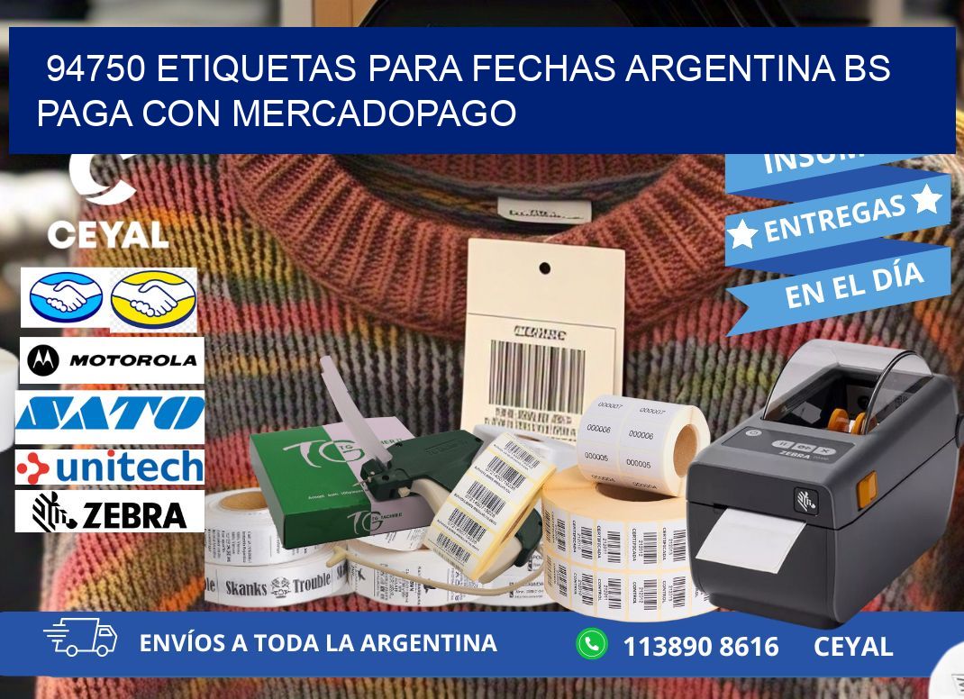 94750 ETIQUETAS PARA FECHAS ARGENTINA BS PAGA CON MERCADOPAGO