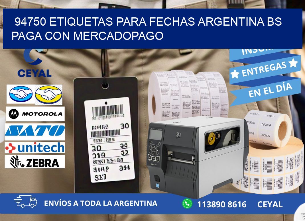 94750 ETIQUETAS PARA FECHAS ARGENTINA BS PAGA CON MERCADOPAGO