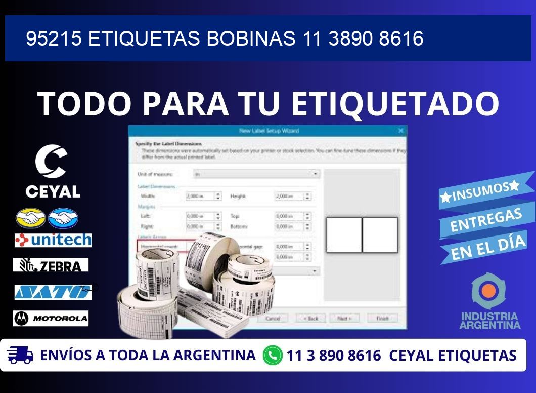 95215 ETIQUETAS BOBINAS 11 3890 8616