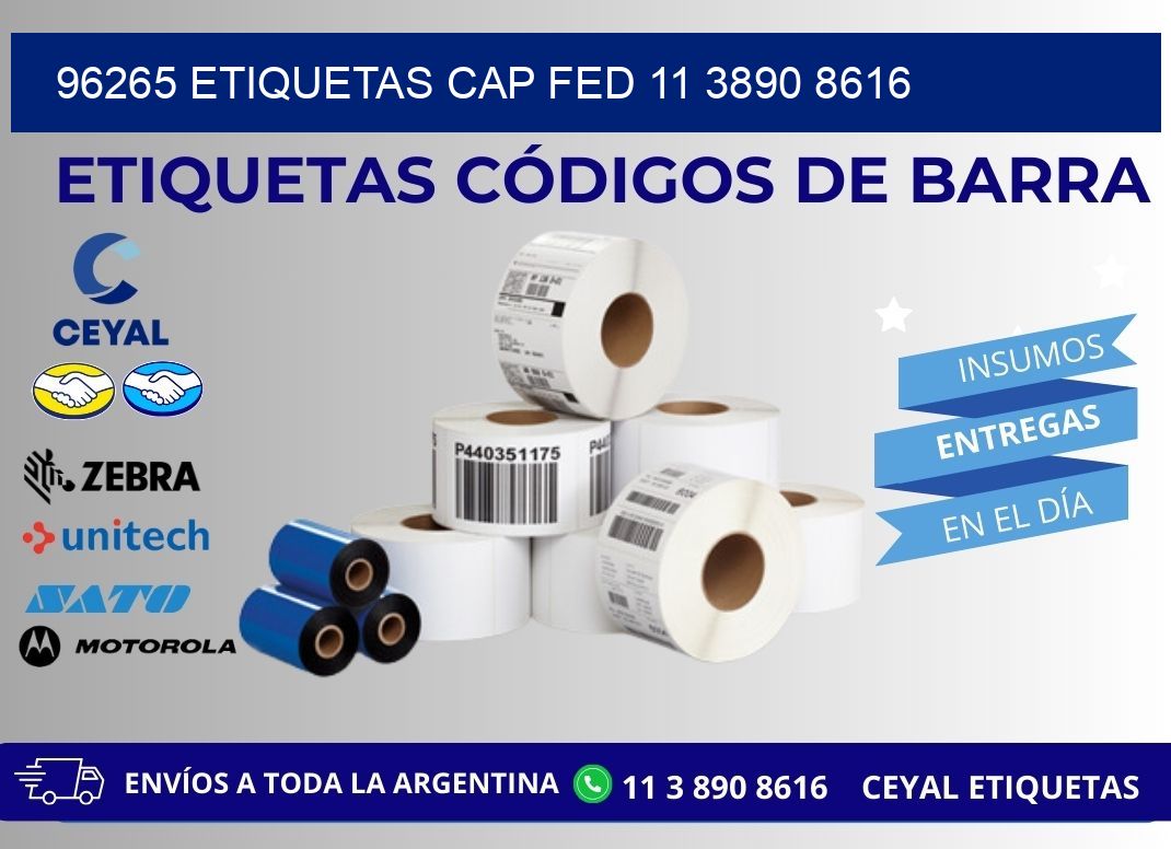 96265 ETIQUETAS CAP FED 11 3890 8616