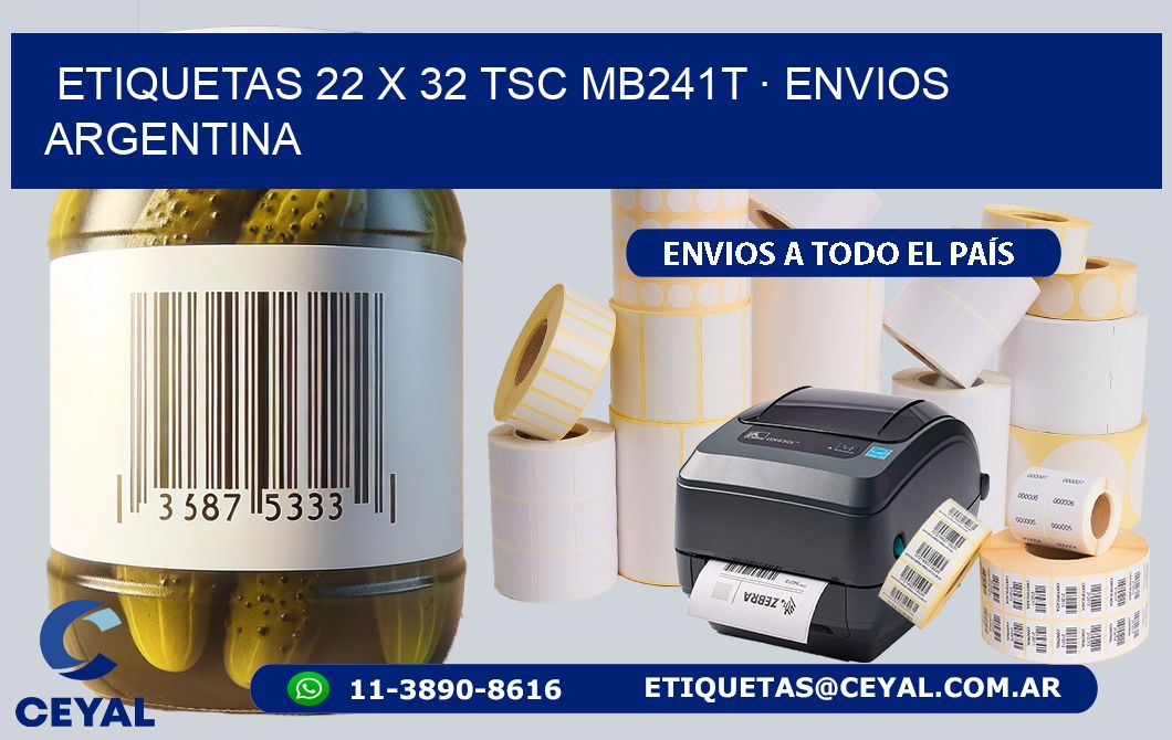 ETIQUETAS 22 x 32 TSC MB241T · ENVIOS ARGENTINA