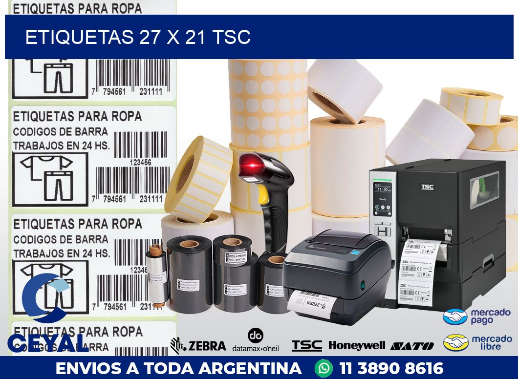 ETIQUETAS 27 x 21 TSC