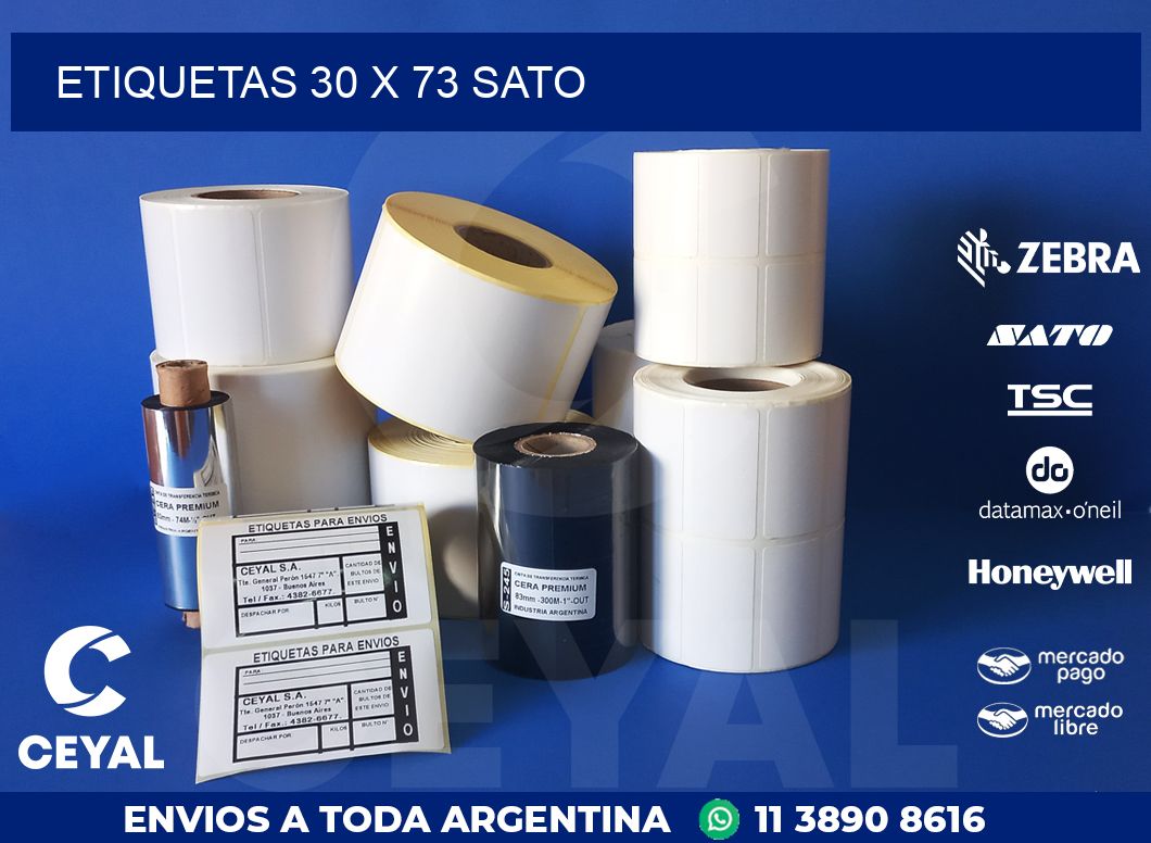 ETIQUETAS 30 x 73 SATO