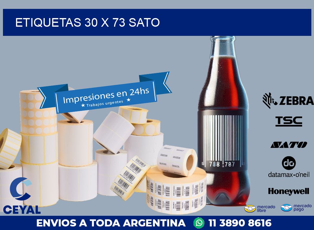ETIQUETAS 30 x 73 SATO