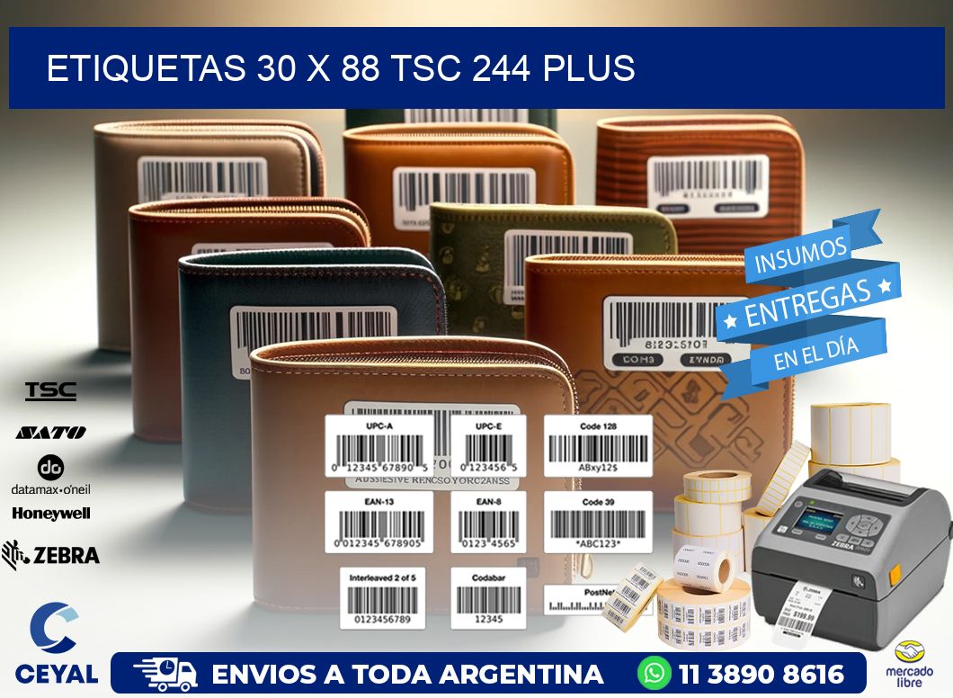 ETIQUETAS 30 x 88 TSC 244 PLUS