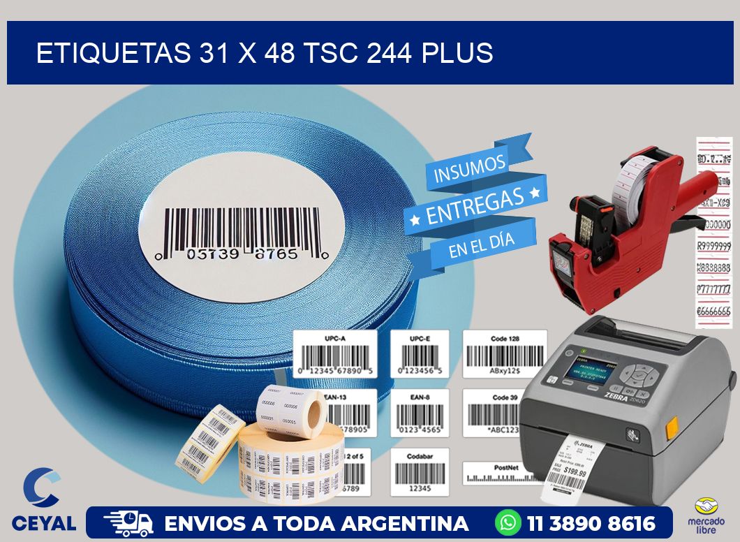 ETIQUETAS 31 x 48 TSC 244 PLUS