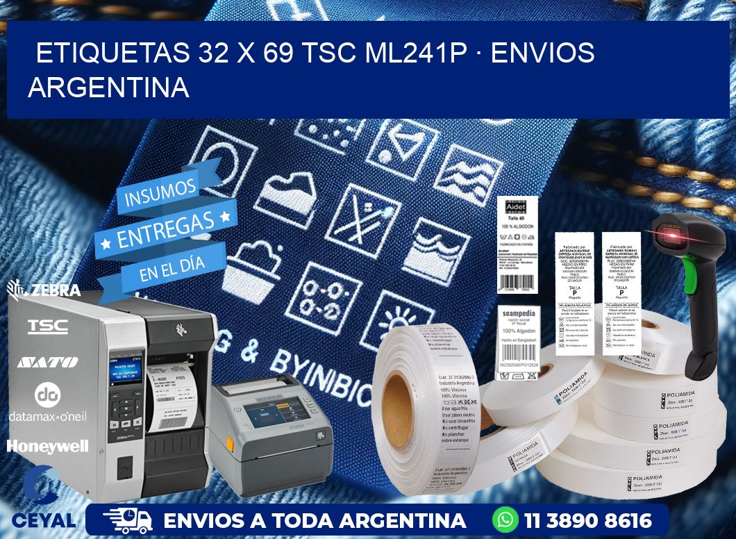 ETIQUETAS 32 x 69 TSC ML241P · ENVIOS ARGENTINA