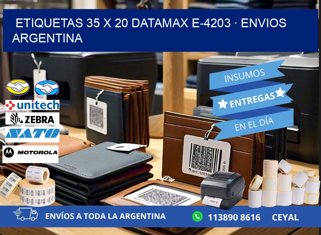 ETIQUETAS 35 x 20 DATAMAX E-4203 · ENVIOS ARGENTINA