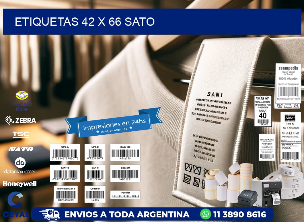 ETIQUETAS 42 x 66 SATO
