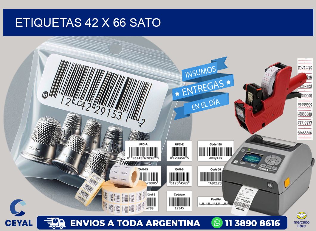 ETIQUETAS 42 x 66 SATO