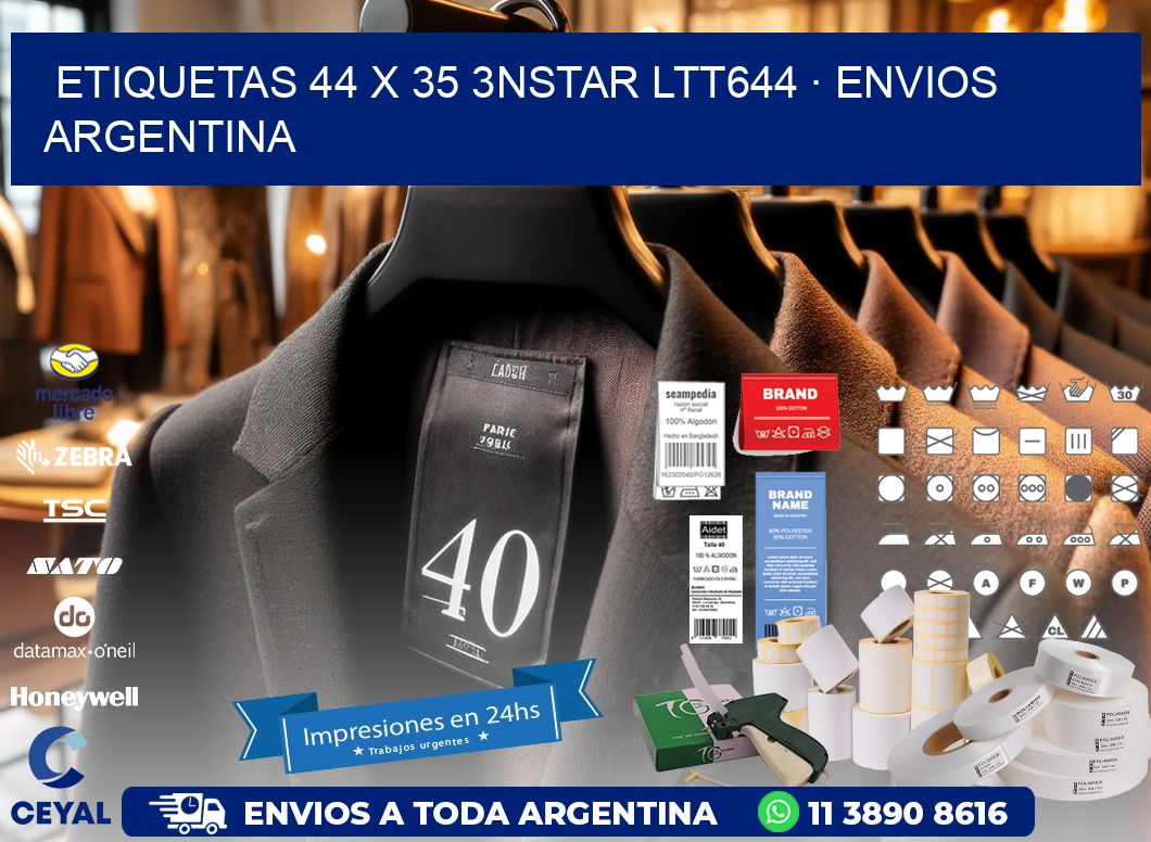 ETIQUETAS 44 x 35 3NSTAR LTT644 · ENVIOS ARGENTINA