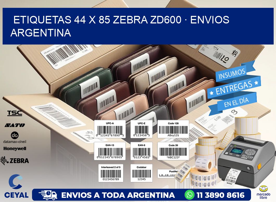 ETIQUETAS 44 x 85 ZEBRA ZD600 · ENVIOS ARGENTINA